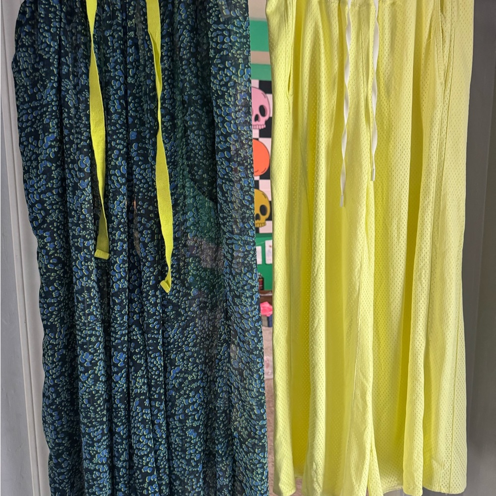 Free People Neon Wide Leg Pants Bundle - Size SMALL